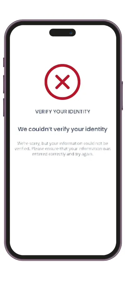 Identity Verification error