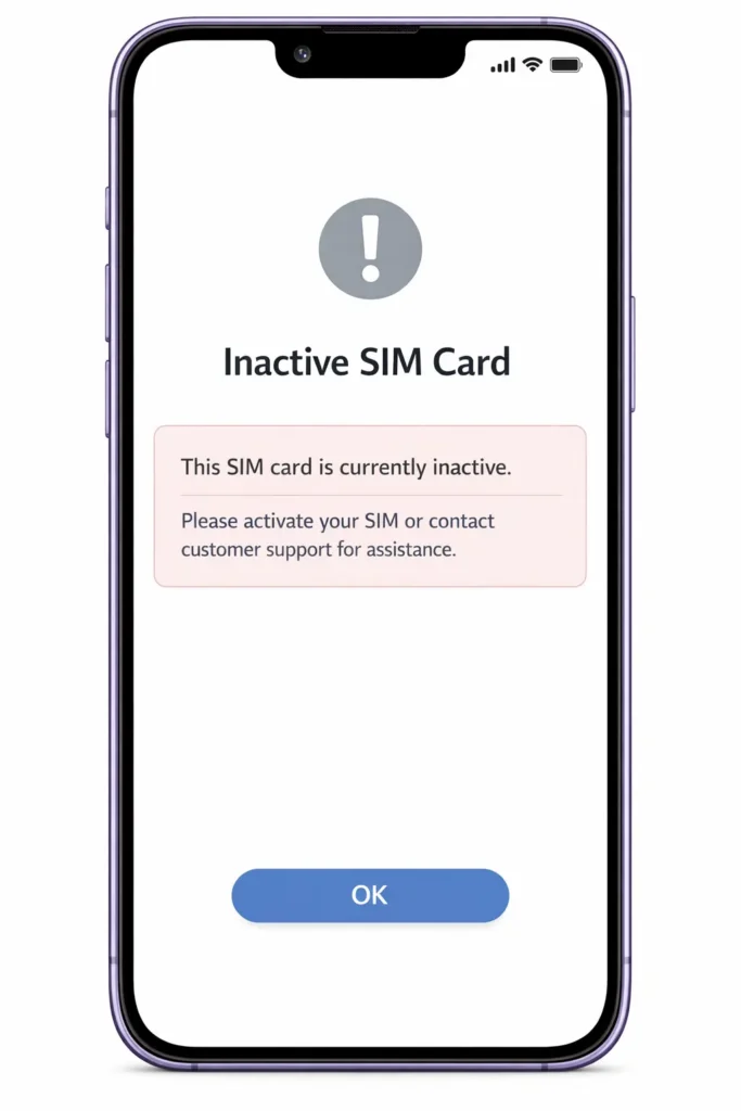 Inactive SIM Card