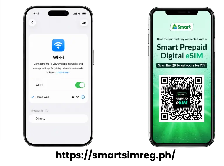 Connect to Wi-Fi then install the Smart eSIM