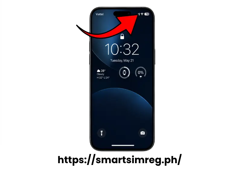 Confirm the Smart line shows signal bars