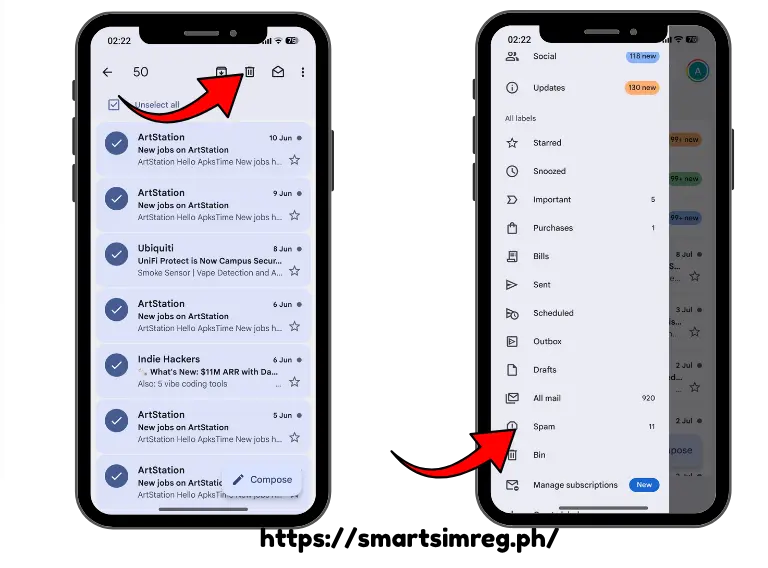 Clear Your Inbox and Check for Blocked Senders