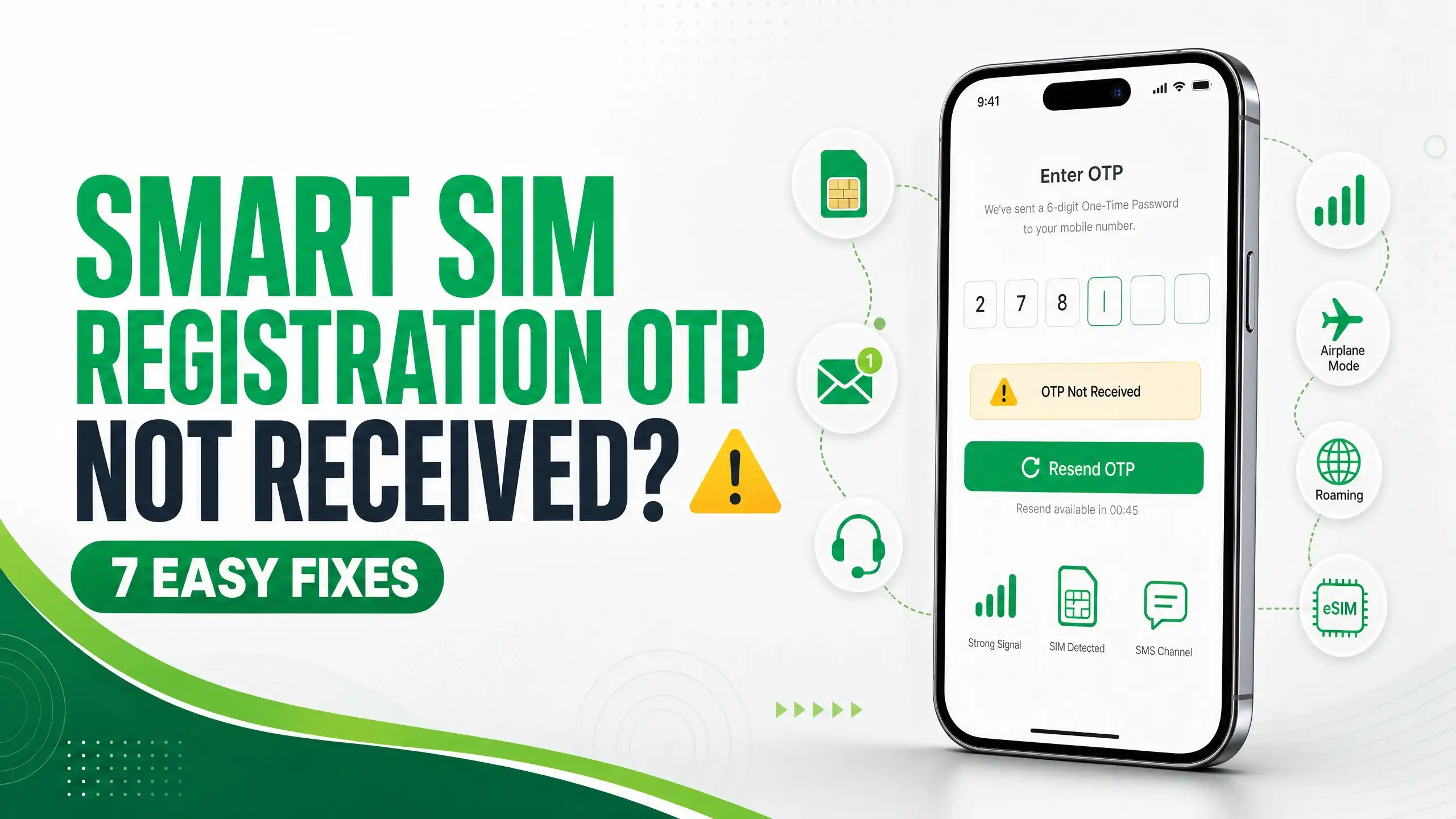 Smart SIM Registration OTP Not Received